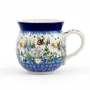 Kubek 070 0,3l <br> U5290 Pszczółki w Ogrodzie <br>Ceramika Artystyczna Bolesławiec